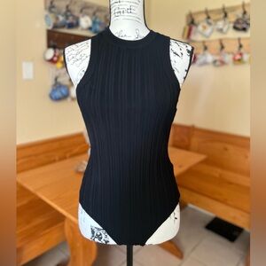 BARNEY’S NEW YORK  Knit High Cut Bodysuit